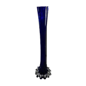 Blue Twisted Glass Vase, 1960s