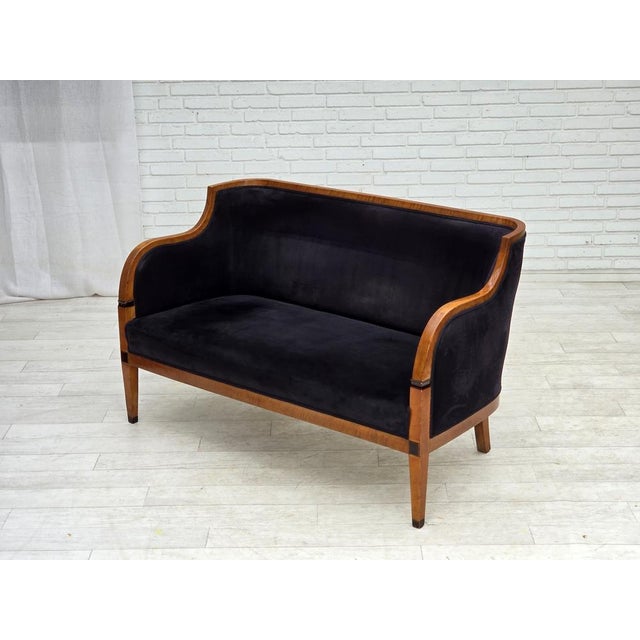 Danish Art Deco Style 2-Seater Sofa in Ash and Furniture, 1950s For Sale - Image 14 of 18