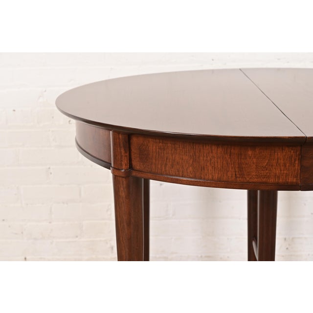 Henredon French Regency Louis XVI Walnut Extension Dining Table, Newly Refinished For Sale - Image 10 of 14