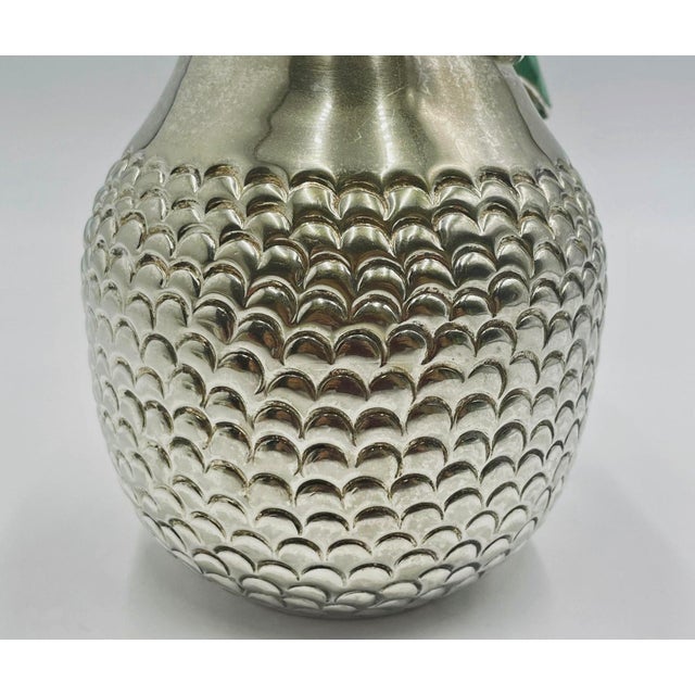 1960s Los Fajardo Taxco Toucan Pitcher Malachite Silver Plate For Sale - Image 17 of 18