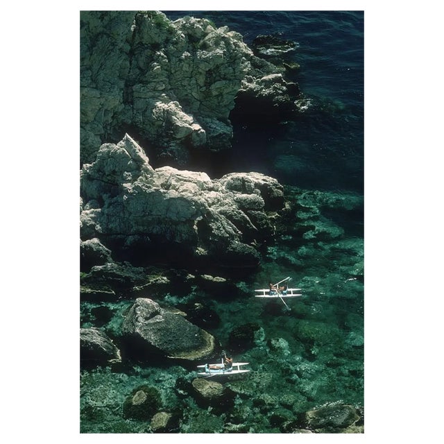 Slim Aarons, Rowing Off Sicily, Estate Stamped Photographic Print, 1975 / 2020s For Sale