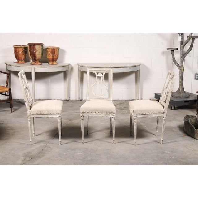 Set of Six 19th C. Lyre Back Chairs For Sale - Image 10 of 13
