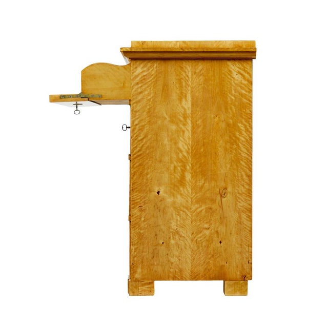 19th century swedish biedermeier secretaire chest of drawers circa 1860. fine example of a karl johan period secretaire...