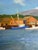 Paint Don George Boats Docked in Colorful Harbor, Signed For Sale - Image 7 of 12