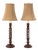 Jacobean Style Mahogany Barley Twist Lamps, 2 For Sale