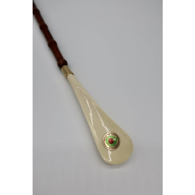 Wood Vintage Italian Dog Head Shoe Horn For Sale - Image 7 of 8