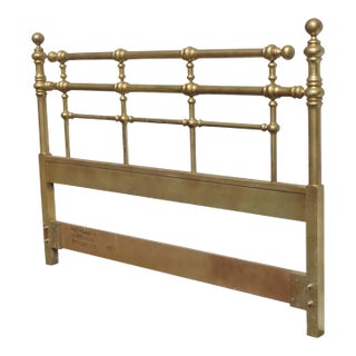 Vintage Drexel Hollywood Regency Gold Queen Headboard by Drexel For Sale