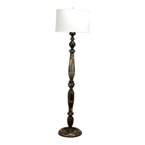 Antique Japanese Floor Lamp With Geisha Girl