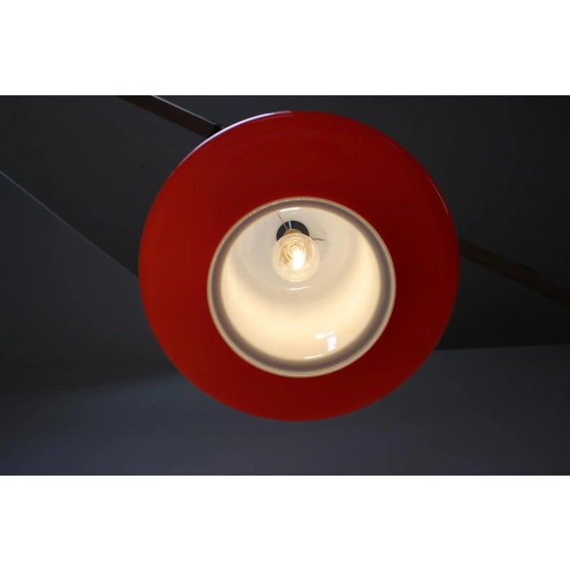 Opaline Glass Pendant Light, Czechoslovakial, 1960s For Sale - Image 9 of 11