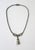 A diamond-esque (faux-diamond) necklace with faux-diamond tassel pendant, circa late-20th century. Necklace is faux-...