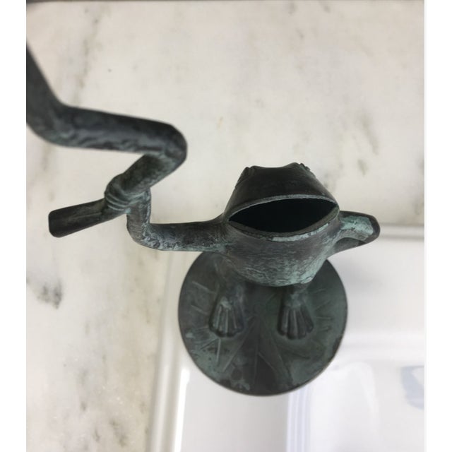 Vintage Spi Brass Green Frog Candle Holder Chairish