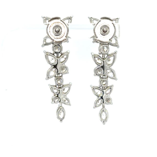Tiffany and Co. Tiffany & Co. Victoria Diamond Mixed Cluster Drop Earrings, A Pair For Sale - Image 4 of 7