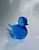 1960s F M Konstglas Solid Blue Art Glass Bird, C. 1970 For Sale - Image 5 of 17