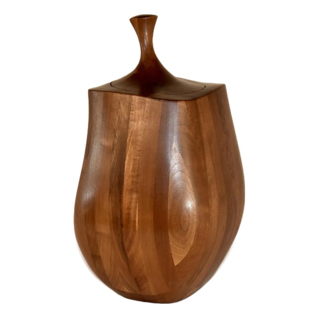 Mid-Century Turned Treen Jar, Circa 1960 For Sale