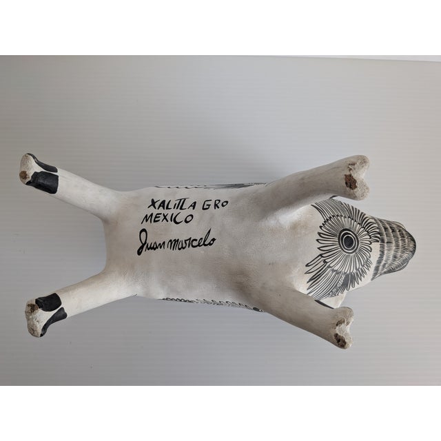 Rare Vintage Signed Juan Marcelo Mexico Folk Art Pottery Pig Sculpture Piggy Bank For Sale - Image 10 of 11