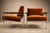 Burnt Orange Pair of "Beto" Armchairs by Sergio Rodrigues in Brazilian Rosewood, Chrome & Burnished Cognac Mohair, Brazil, 1958  Lot 886 For Sale - Image 8 of 18