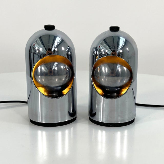 Silver Chromed Table Lamps from ABM, 1960s, Set of 2 For Sale - Image 8 of 8
