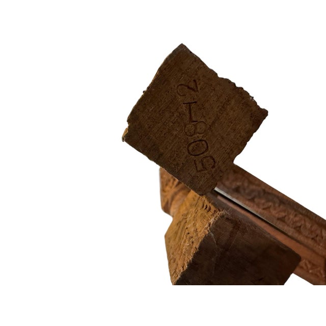 Brass Mid 20th Century Vintage Sarna Indian Embossed Brass Collapsable Tray Table For Sale - Image 8 of 17