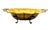 Vintage Hand-Hammered Brass Footed Centerpiece Bowl With Foliate Handles – Rustic European / Rococo For Sale In Houston - Image 6 of 15