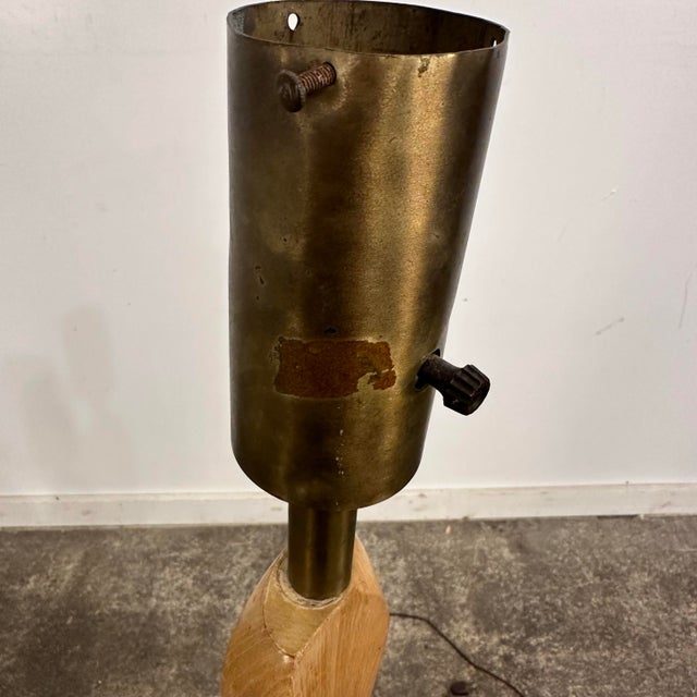 Yasha Heifetz Mid Century Modern Yasha Heifetz Twisted Oak Floor Lamp For Sale - Image 4 of 12