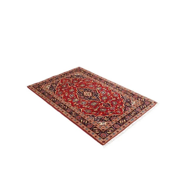 Kashan Rug in Virgin Wool For Sale - Image 3 of 11