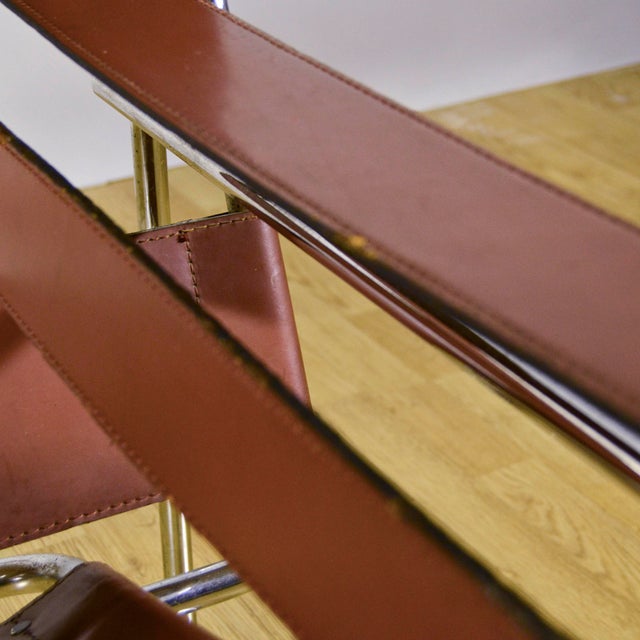 Model B3 Wassily Chair in Cognac Leather by M. Breuer for Knoll, 1940s For Sale - Image 16 of 18