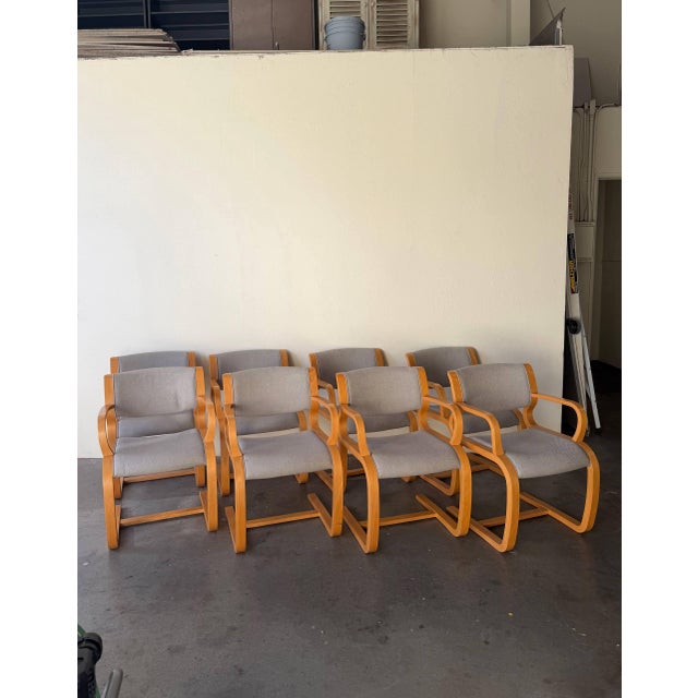 Set of 8 Danish Mid Century Modern Dining Chairs Magnus Olesen 1970s For Sale - Image 10 of 10