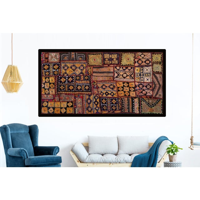 Material: Old Vintage Textile Size : 25'' x 50'' Care: Dry Clean Only Made: Handmade Hand made patchwork wall hanging made...