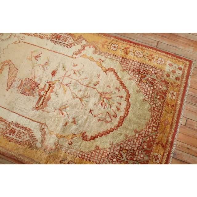 Late 19th Century Antique Zabihi Collection Angora Oushak Rug - 3'8" x 5'8" For Sale - Image 5 of 9