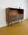 1950s Vintage Danish Low Bookcase in Teak with Pleated Glass Doors, 1950s For Sale - Image 5 of 5
