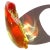Cenedese Vintage Cenedese Murano Yellow Orange Uranium Uv Reactive Gold Flecks Italian Art Glass Bird Sculpture For Sale - Image 4 of 10
