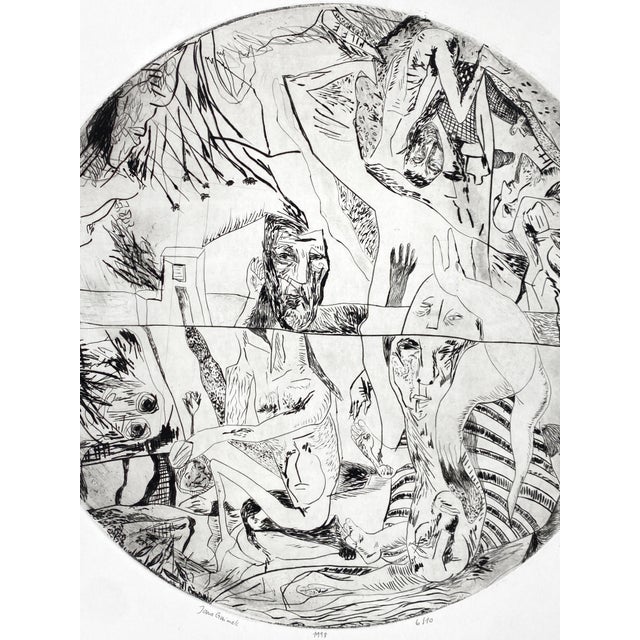 Modern Jana Grzimek, Composition, 1998, Etching For Sale - Image 3 of 9