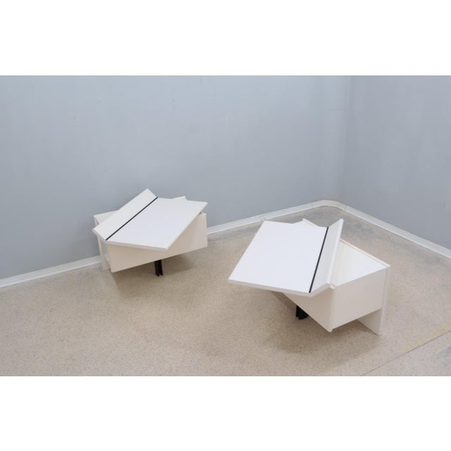 Lacquered Nightstands by Paolo Piva for B&B Italia, 1980s, Set of 2 For Sale - Image 6 of 14