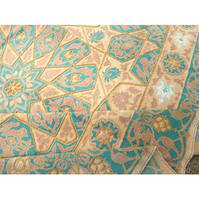 Textile Galerie Shabab Collection Early 20th Century Indian Cotton Agra Accent Carpet For Sale - Image 7 of 8