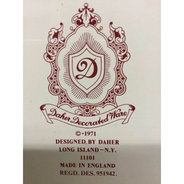 Metal 1971 Daher Painted Toleware Bowl For Sale - Image 7 of 11