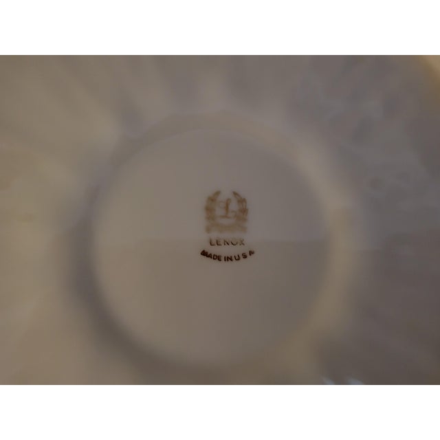 Vintage Lenox Leaf Pattern Chip and Dip Bowl With Tray For Sale In Columbia, SC - Image 6 of 6