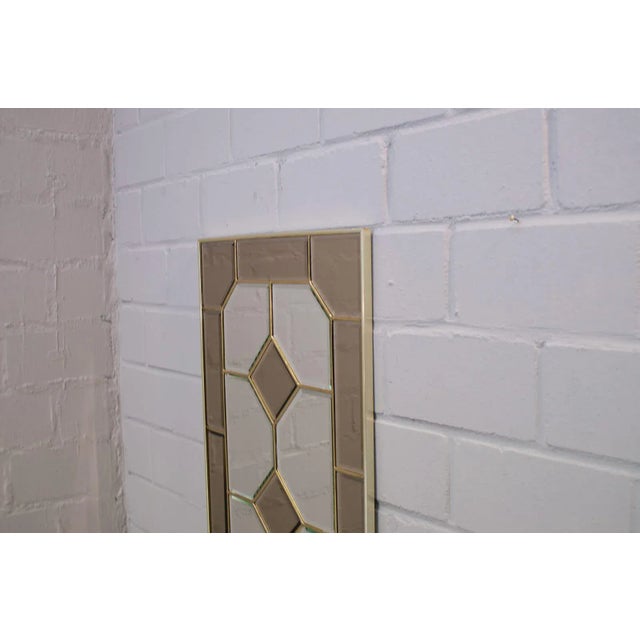 1970s Stained Glass Framed Wall Mirror, 1970s For Sale - Image 5 of 10