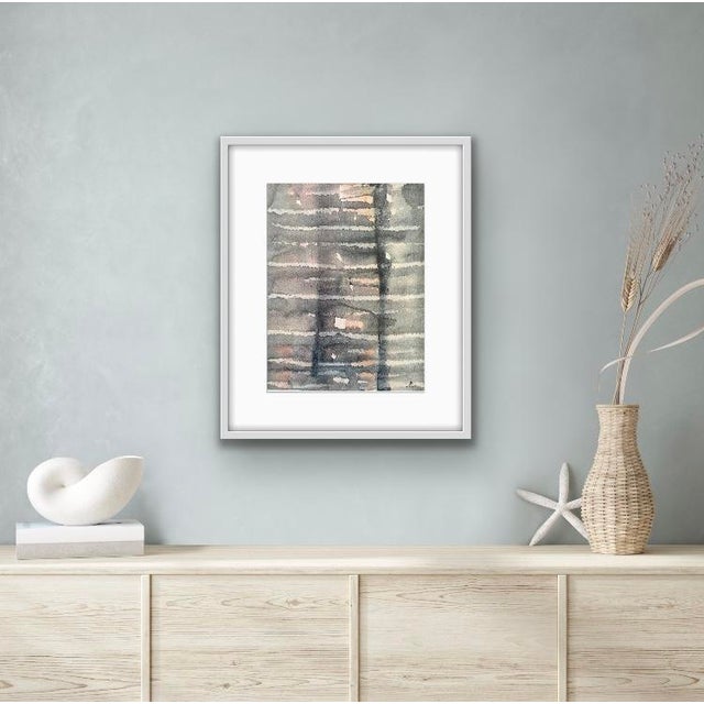 Stephanie Cate Contemporary Original Abstract Watercolor Painting on Paper by Stephanie Cate, Framed For Sale - Image 4 of 7
