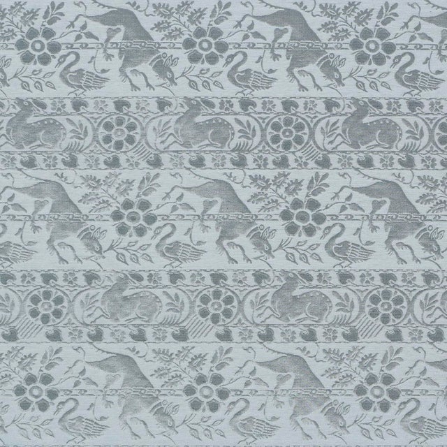 Contemporary SAMPLE - Schumacher Animali Fabric In Slate Blue For Sale - Image 3 of 4