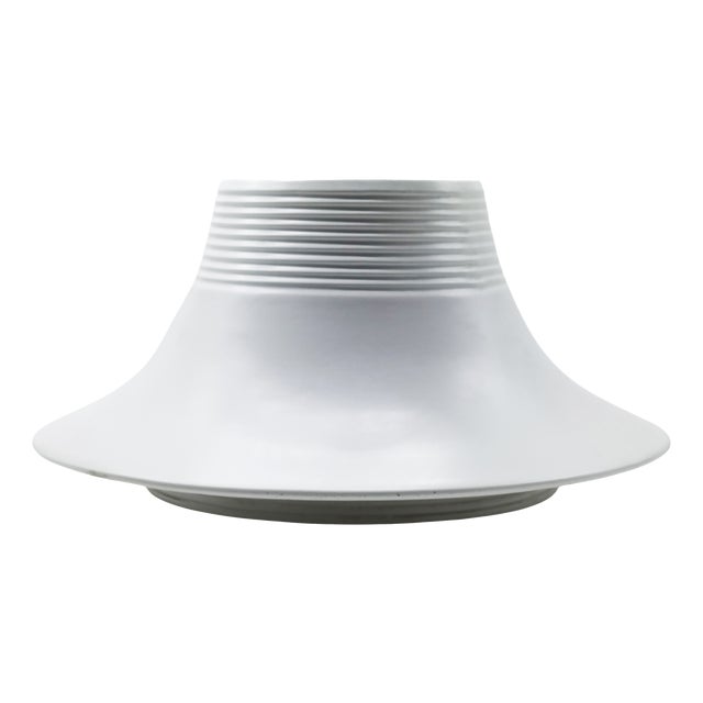 Vesuvio White Ceramic Vase by Angelo Mangiarotti for Gabbianelli, Italy, 1970s For Sale