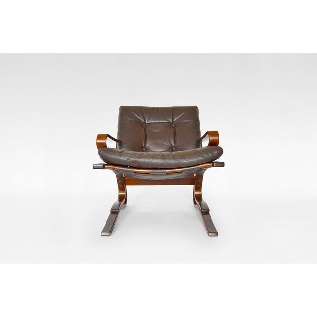 Wood Vintage Low-Back Kengu Armchair by Elsa & Nordahl Solheim for Rybo Rykken & Co., 1970s For Sale - Image 7 of 7