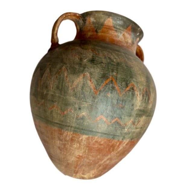 1990s Vintage Hand Painted Pottery For Sale - Image 5 of 7