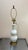 1950s-60s white/gold ceramic reticulated lamp w/ light-up base. Excellent condition. Measurements 30.5" tall including...