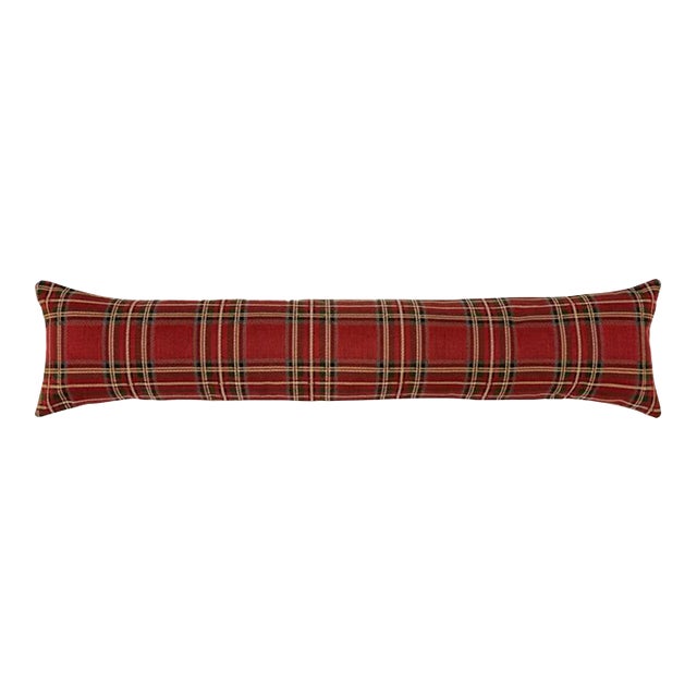 Red Tartan Draught Excluder - 115cm X 20cm (45"x9") For Sale