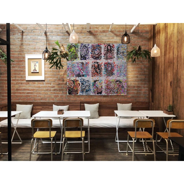 2020s Paige West "Butterfly World" Original Spray-Paint and Acrylic on Aluminum Panel Painting For Sale - Image 5 of 7