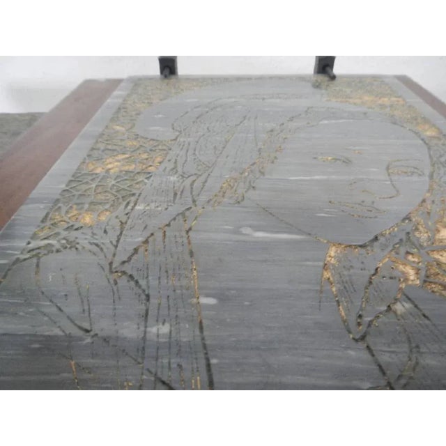 Madonna Sculpture in Marble, 1970s For Sale - Image 6 of 13