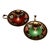Art Nouveau Candlesticks, Circa 1890. French Art Nouveau candlesticks, circa 1890, made of brass with hand-painted...