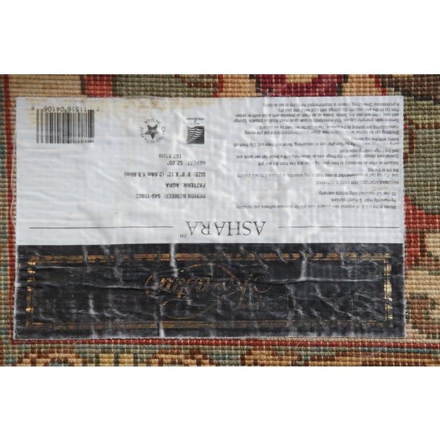 Karastan Ashara 100% Wool Red Agra Acanthus Palmette 549 Area Rug Carpet 9 X 12 For Sale - Image 13 of 15