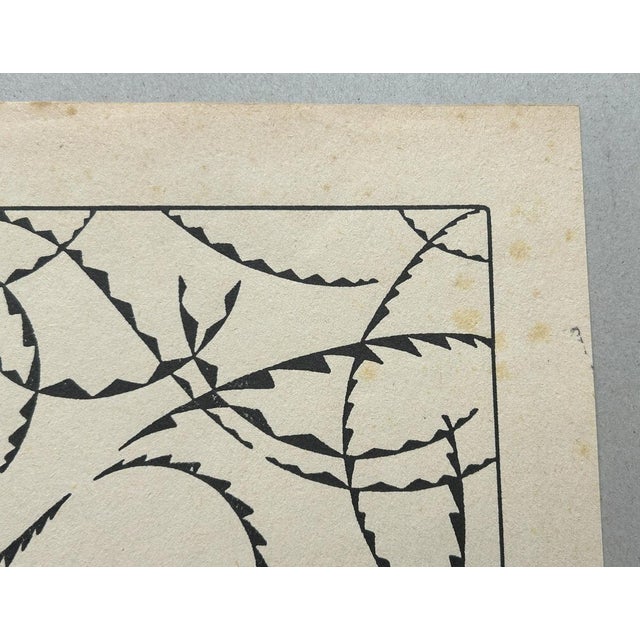 Beige Thayaht, Futurist Composition, 1930s, Woodcut For Sale - Image 8 of 12