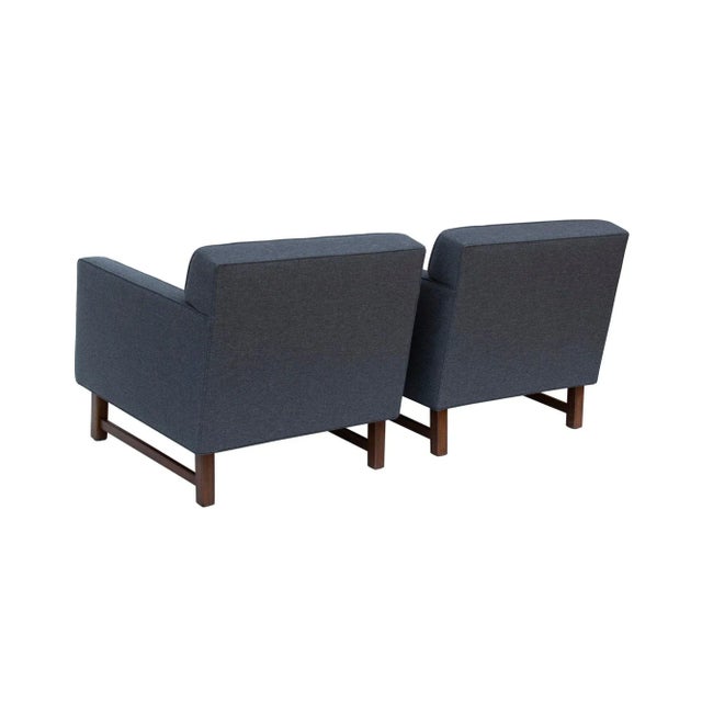 1950s Tufted Midcentury Armchairs in the Style of Dunbar- a Pair For Sale - Image 5 of 13